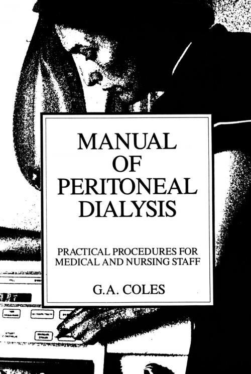Cover of the book Manual of Peritoneal Dialysis by G.A. Coles, Springer Netherlands