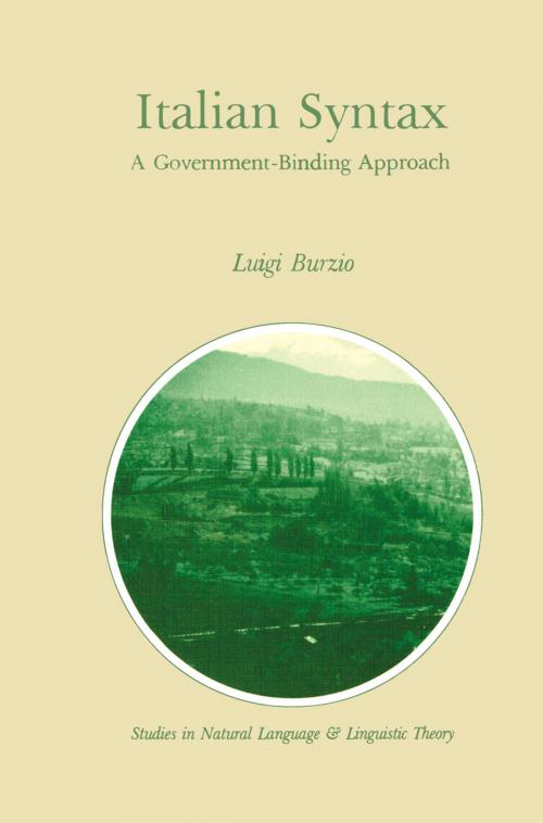 Cover of the book Italian Syntax by L. Burzio, Springer Netherlands