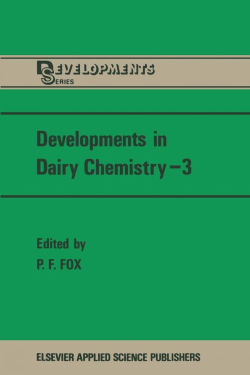 Cover of the book Developments in Dairy Chemistry—3 by , Springer Netherlands