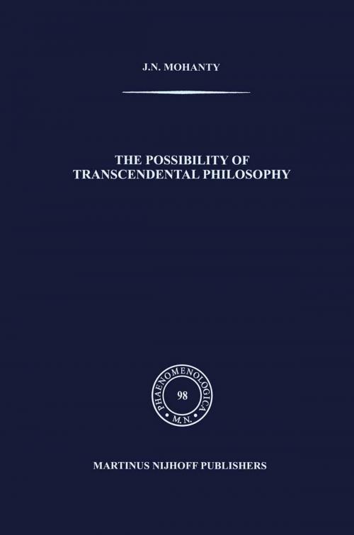 Cover of the book The Possibility of Transcendental Philosophy by J.N. Mohanty, Springer Netherlands