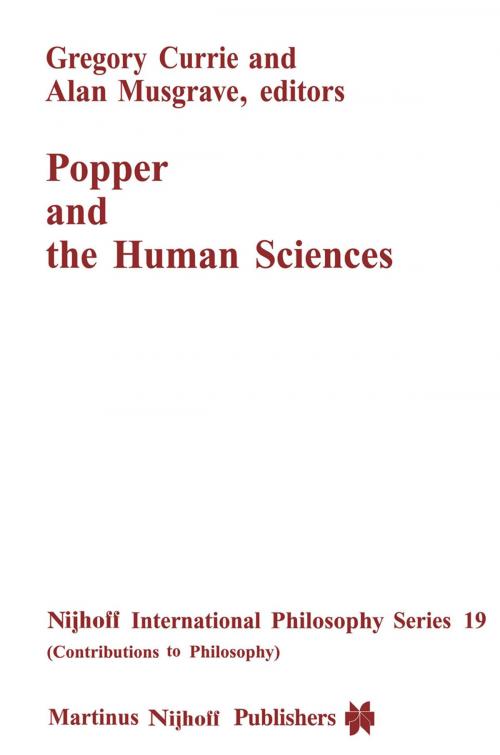 Cover of the book Popper and the Human Sciences by , Springer Netherlands