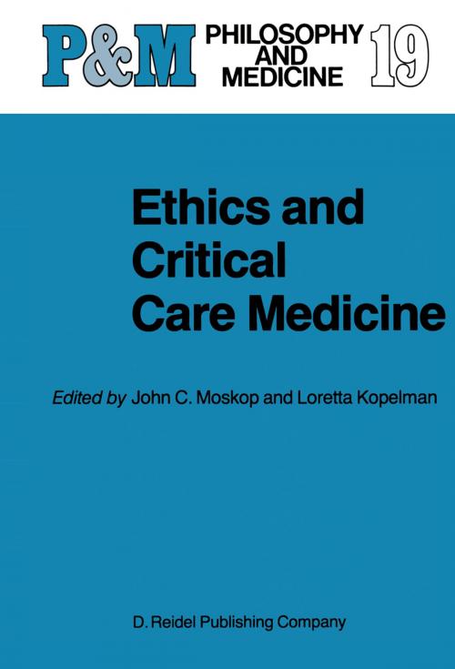 Cover of the book Ethics and Critical Care Medicine by , Springer Netherlands