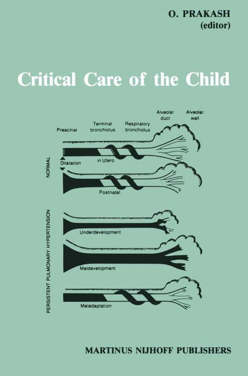 Cover of the book Critical Care of the Child by , Springer Netherlands
