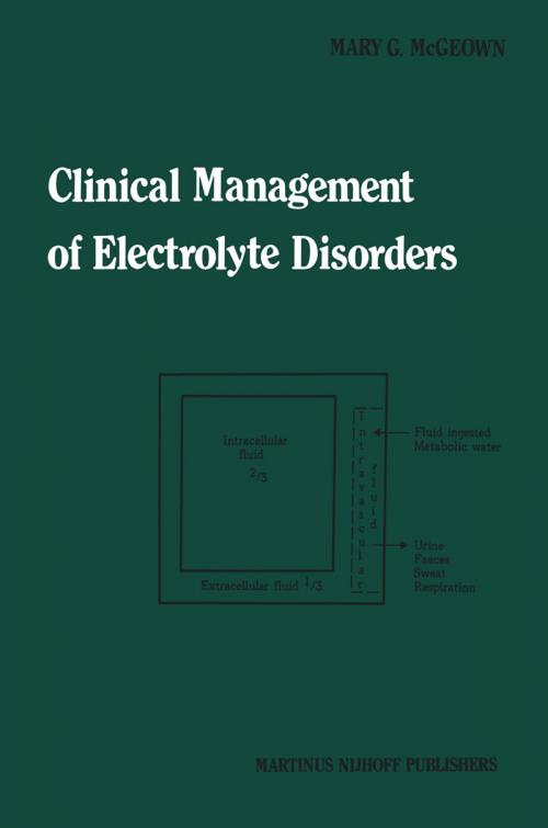 Cover of the book Clinical Management of Electrolyte Disorders by Mary G. McGeown, Springer Netherlands
