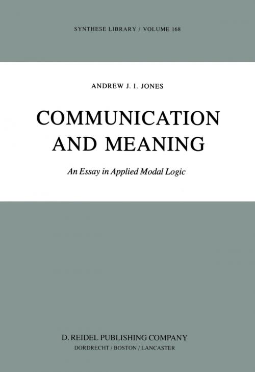 Cover of the book Communication and Meaning by A.J Jones, Springer Netherlands