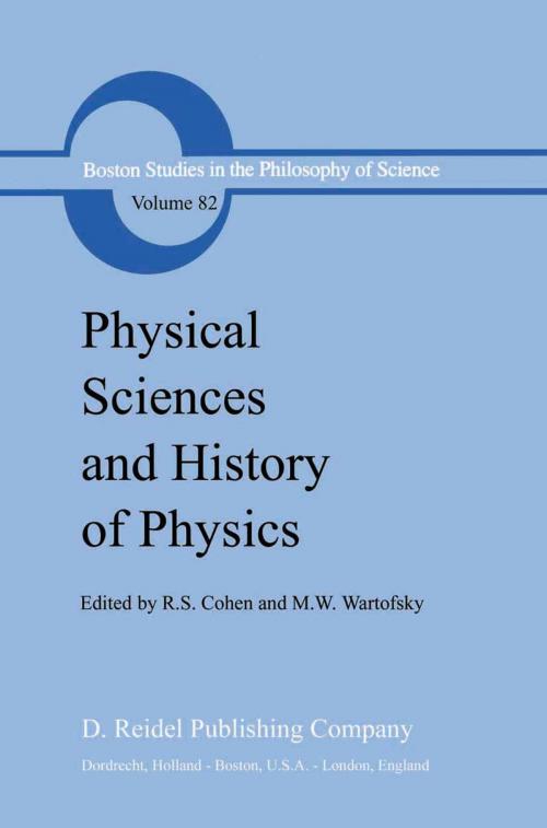 Cover of the book Physical Sciences and History of Physics by , Springer Netherlands