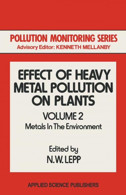 Cover of the book Effect of Heavy Metal Pollution on Plants by , Springer Netherlands