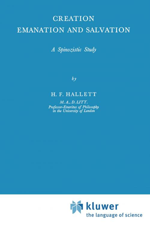 Cover of the book Creation Emanation and Salvation by H.F. Hallet, Springer Netherlands
