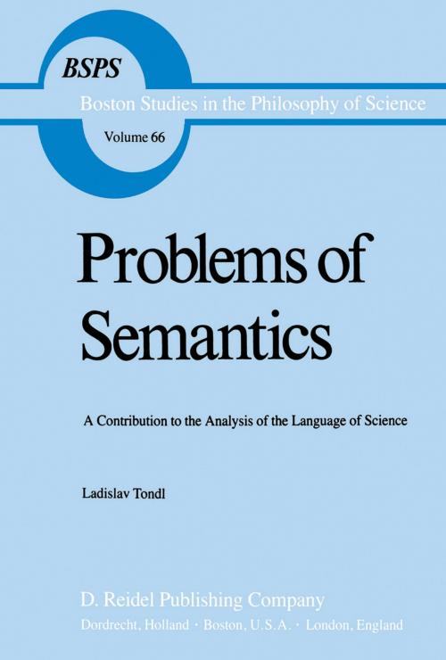 Cover of the book Problems of Semantics by L. Tondl, Springer Netherlands