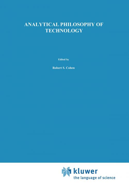 Cover of the book Analytical Philosophy of Technology by F. Rapp, Springer Netherlands