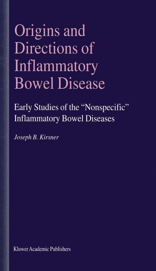 Cover of the book Origins and Directions of Inflammatory Bowel Disease by , Springer Netherlands