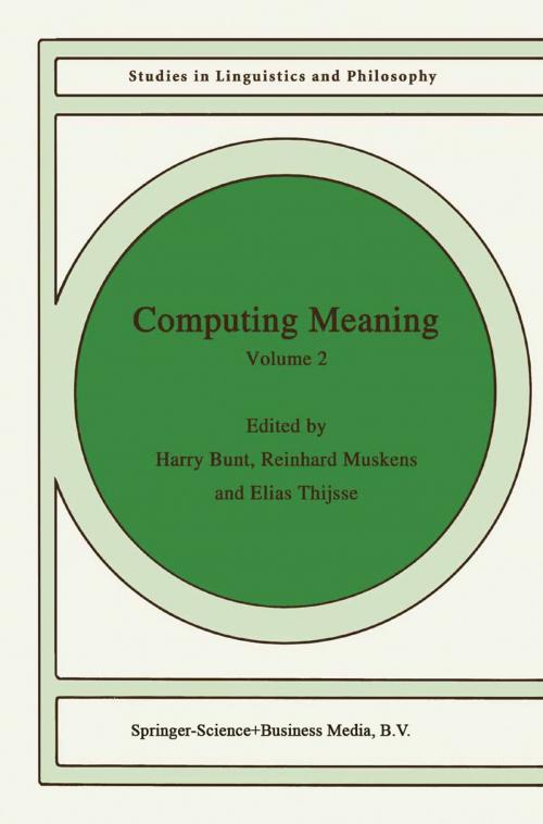 Cover of the book Computing Meaning by , Springer Netherlands