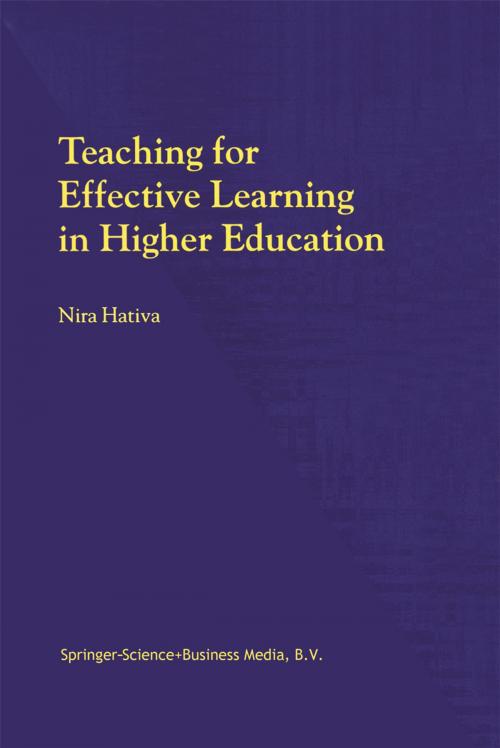 Cover of the book Teaching for Effective Learning in Higher Education by N. Hativa, Springer Netherlands