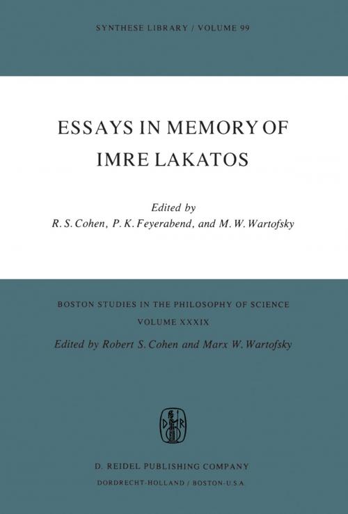 Cover of the book Essays in Memory of Imre Lakatos by , Springer Netherlands