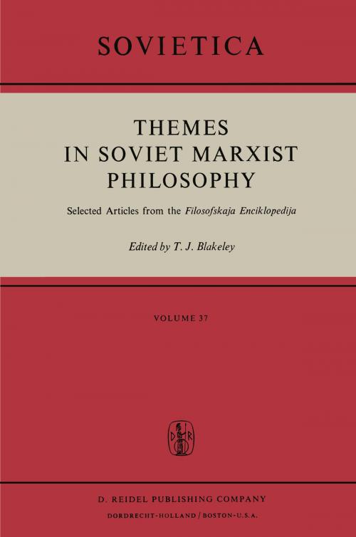Cover of the book Themes in Soviet Marxist Philosophy by , Springer Netherlands