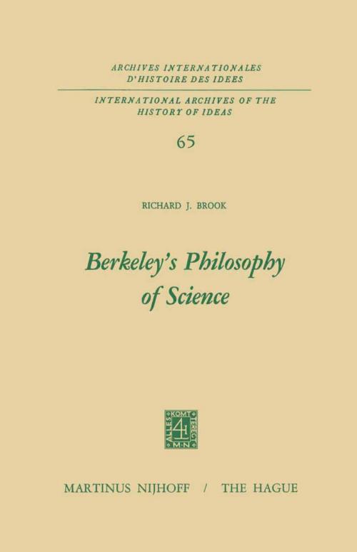Cover of the book Berkeley’s Philosophy of Science by Richard J. Brook, Springer Netherlands