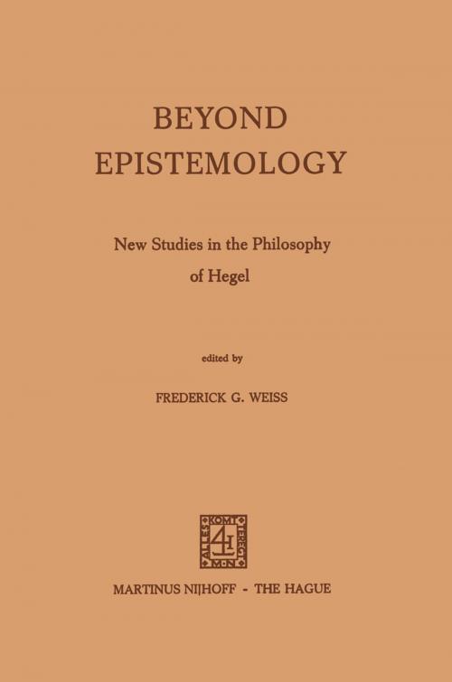 Cover of the book Beyond Epistemology by F.G. Weiss, Springer Netherlands