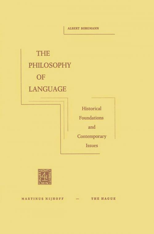 Cover of the book The Philosophy of Language by A. Borgmann, Springer Netherlands