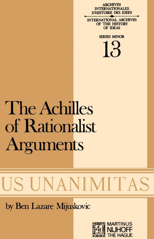 Cover of the book Achilles of Rationalist Arguments by B.L. Mijuskovic, Springer Netherlands