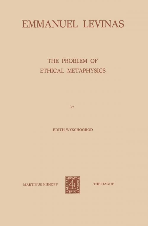 Cover of the book Emmanuel Levinas by E. Wyschogrod, Springer Netherlands