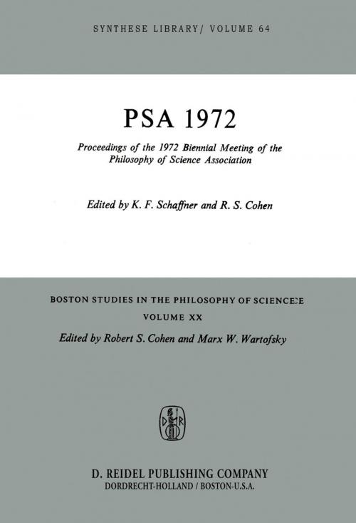 Cover of the book Proceedings of the 1972 Biennial Meeting of the Philosophy of Science Association by , Springer Netherlands