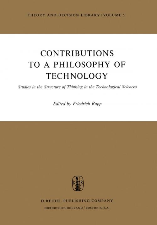 Cover of the book Contributions to a Philosophy of Technology by , Springer Netherlands