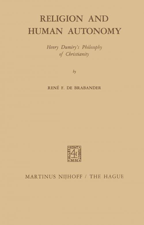 Cover of the book Religion and Human Autonomy by R.F. de Brabander, Springer Netherlands