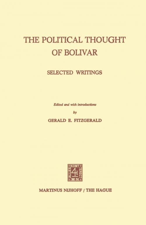 Cover of the book The Political Thought of Bolivar by , Springer Netherlands