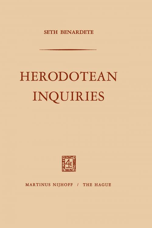 Cover of the book Herodotean Inquiries by S. Benardete, Springer Netherlands