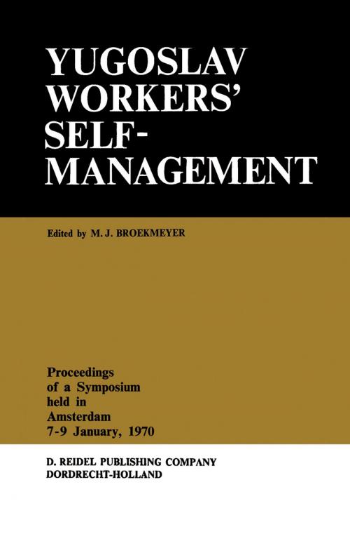 Cover of the book Yugoslav Workers’ Selfmanagement by , Springer Netherlands