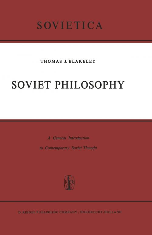 Cover of the book Soviet Philosophy by J.E. Blakeley, Springer Netherlands