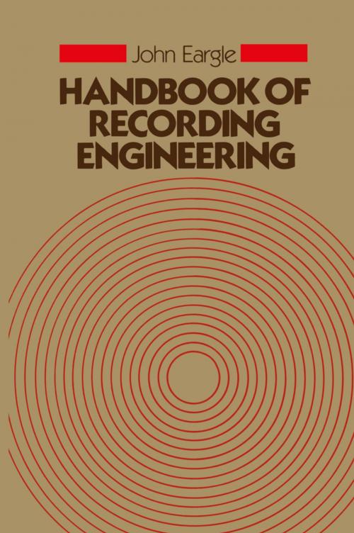 Cover of the book Handbook of Recording Engineering by John M. Eargle, Springer Netherlands