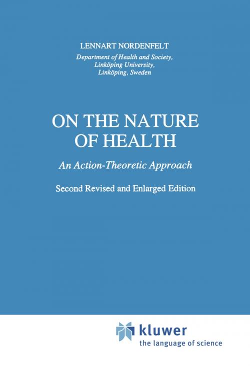 Cover of the book On the Nature of Health by L.Y Nordenfelt, Springer Netherlands