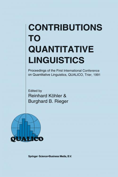 Cover of the book Contributions to Quantitative Linguistics by , Springer Netherlands