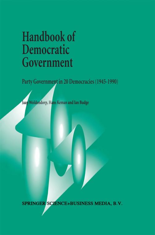 Cover of the book Handbook of Democratic Government by J.J. Woldendorp, Hans Keman, I. Budge, Springer Netherlands