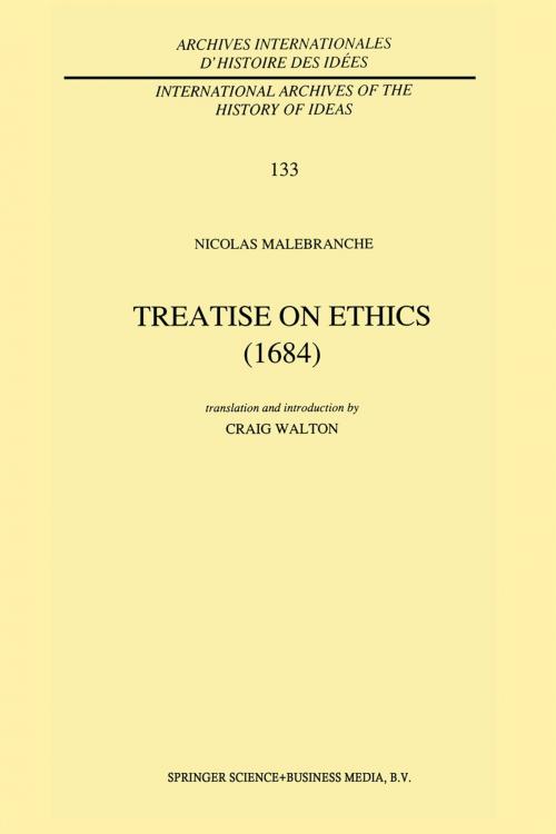 Cover of the book Treatise on Ethics (1684) by Nicolas Malebranche, Springer Netherlands
