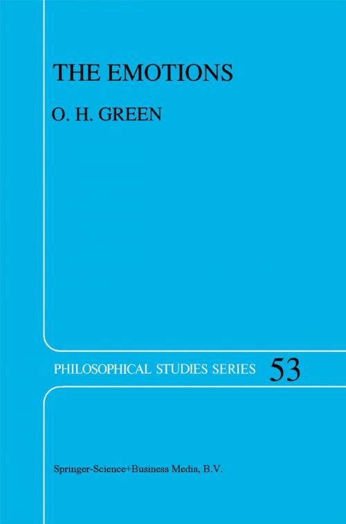 Cover of the book The Emotions by O.H Green, Springer Netherlands