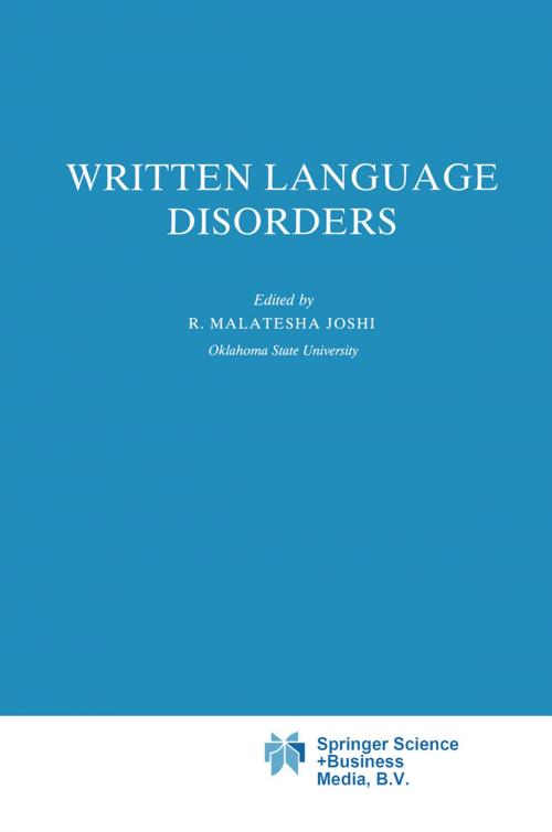 Cover of the book Written Language Disorders by , Springer Netherlands