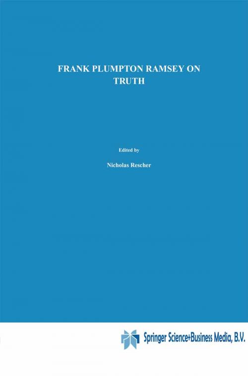 Cover of the book On Truth by Frank Plumpton Ramsey, Springer Netherlands
