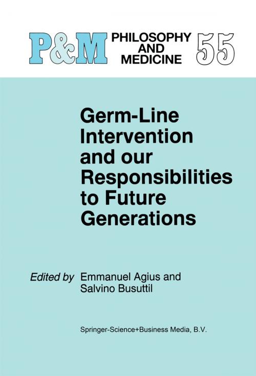 Cover of the book Germ-Line Intervention and Our Responsibilities to Future Generations by Tae-Chang Kim, Katsuhiko Yazaki, Springer Netherlands
