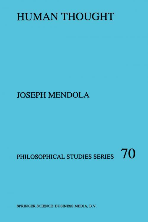 Cover of the book Human Thought by J.R. Mendola, Springer Netherlands