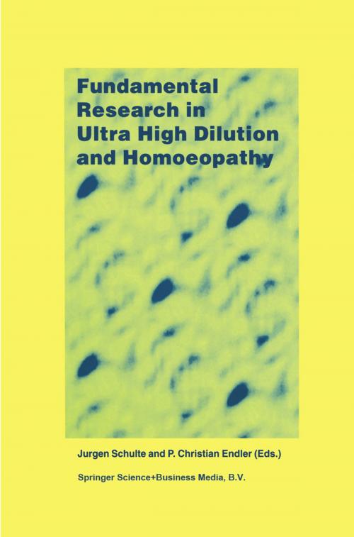 Cover of the book Fundamental Research in Ultra High Dilution and Homoeopathy by , Springer Netherlands