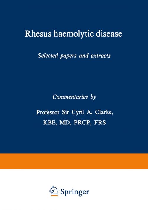 Cover of the book Rhesus haemolytic disease by , Springer Netherlands