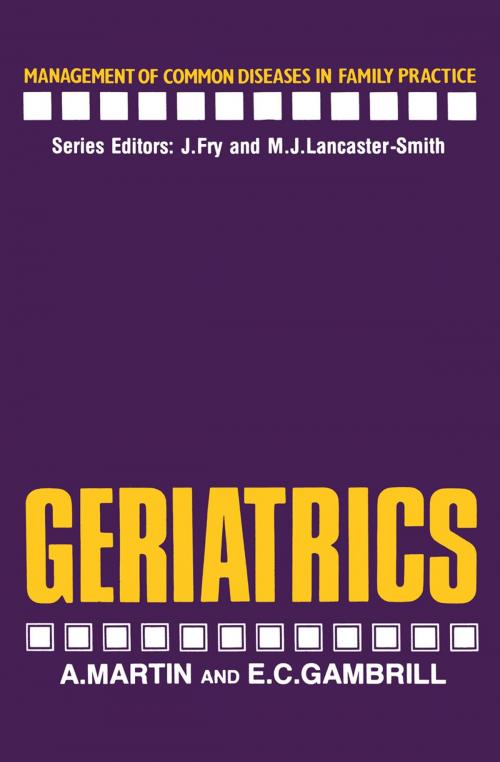 Cover of the book Geriatrics by E. Gambrill, A. Martin, Springer Netherlands