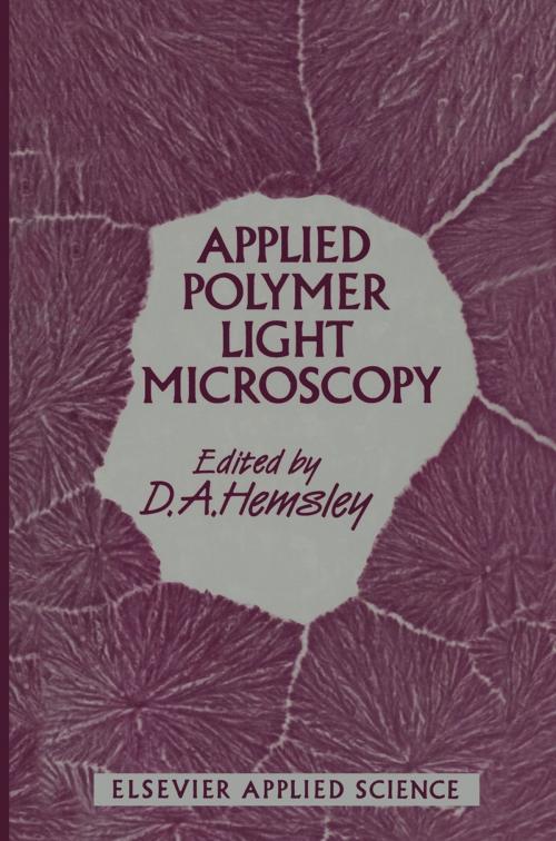Cover of the book Applied Polymer Light Microscopy by , Springer Netherlands