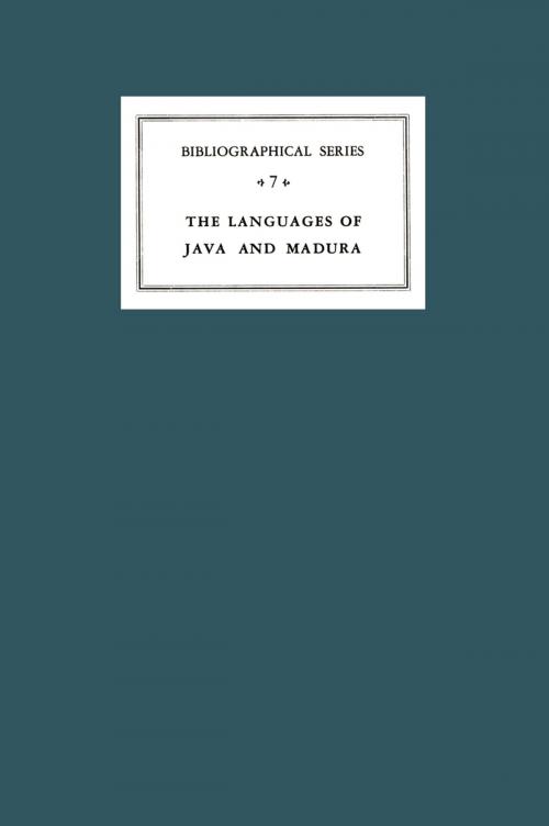 Cover of the book A Critical Survey of Studies on the Languages of Java and Madura by E.M. Uhlenbeck, Springer Netherlands