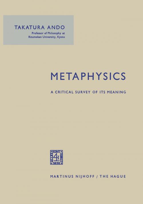 Cover of the book Metaphysics by Takatura Ando, Springer Netherlands
