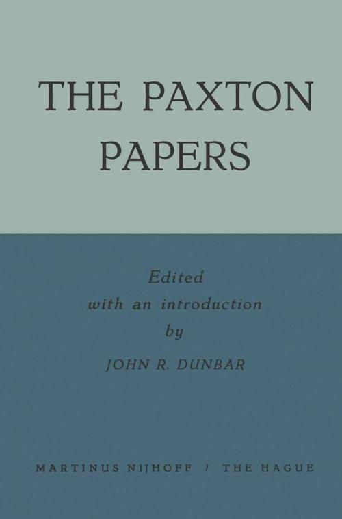 Cover of the book The Paxton Papers by John R. Dunbar, Springer Netherlands