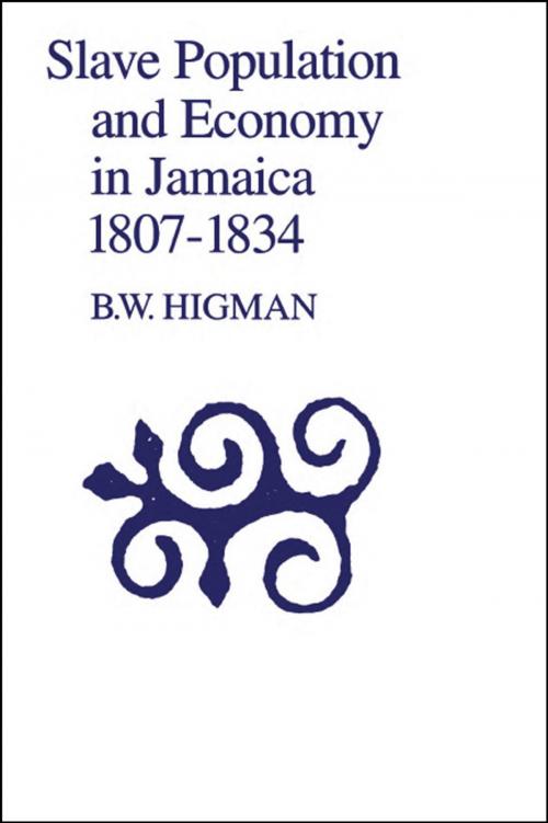 Cover of the book Slave Population and Economy in Jamaica 1807-1834 by B.W. Higman, UWI Press