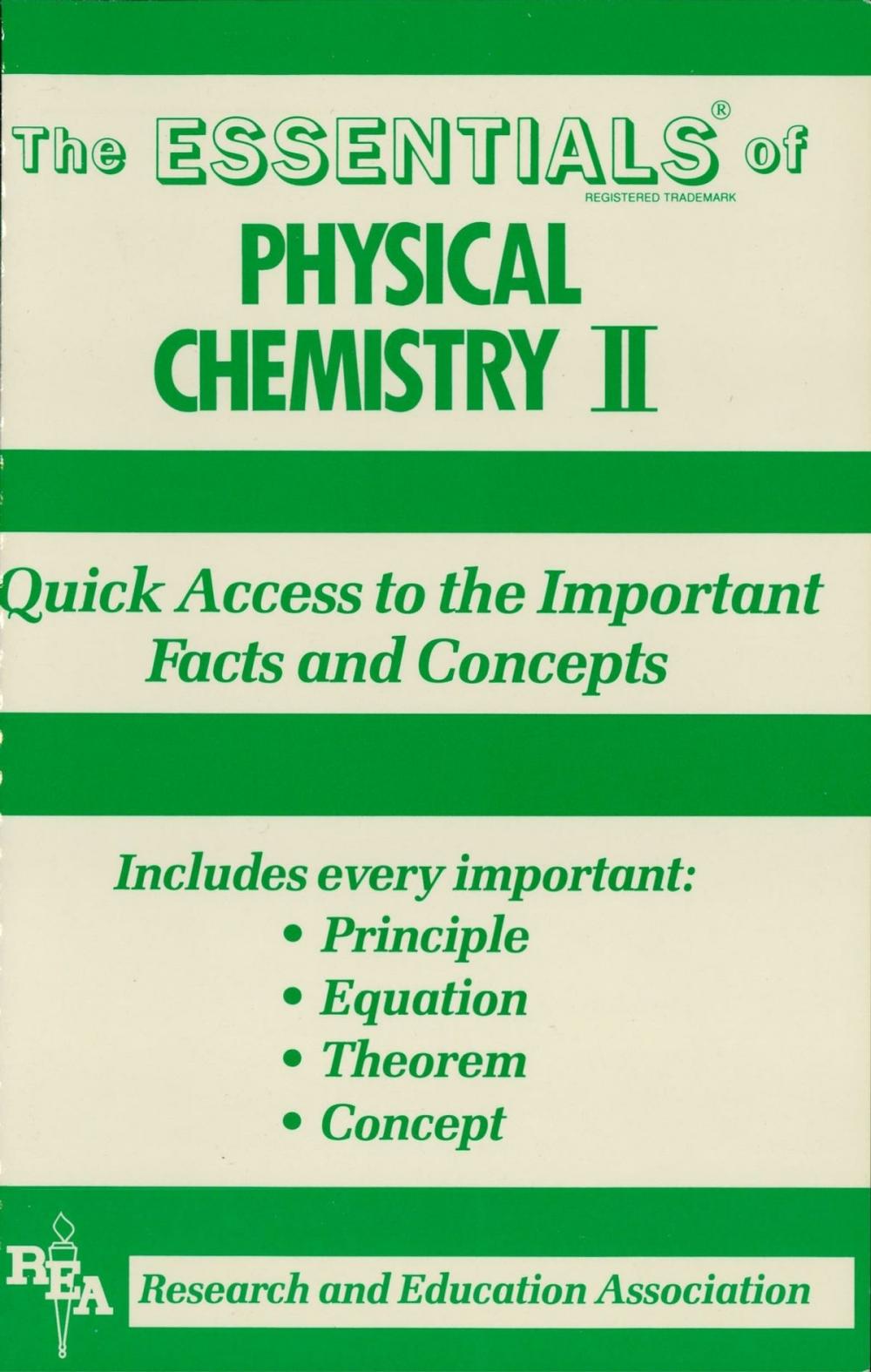 Big bigCover of Physical Chemistry II Essentials